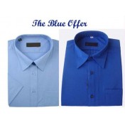  Set Of Light Blue And Royal Blue Shirts